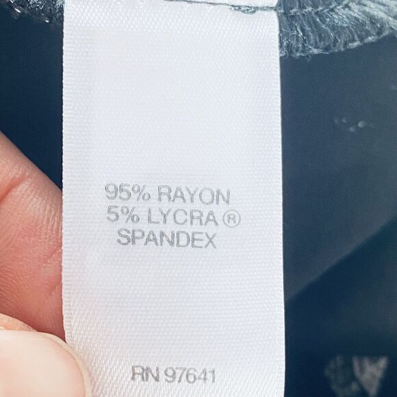 J. Jill Dress Size Small Black Palm Leaf Pattern Sleeveless Midi Lagenlook - Picture 7 of 8